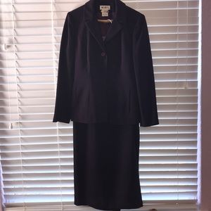 Plum dress suit with long skirt